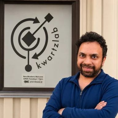 Raghu at Kwartzlab Makerspace in Waterloo